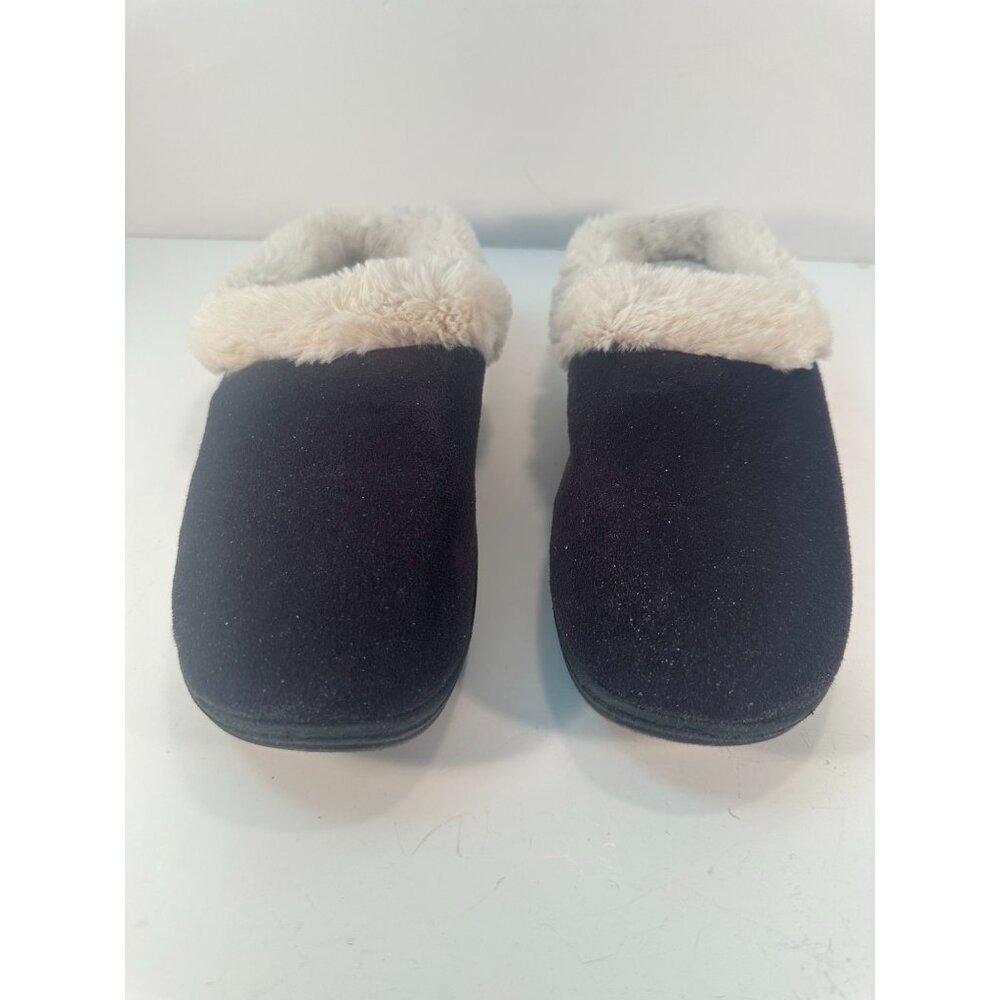 DEARFOAMS Special Edition. Size 10. Color Black. Foam-cushioned slippers.